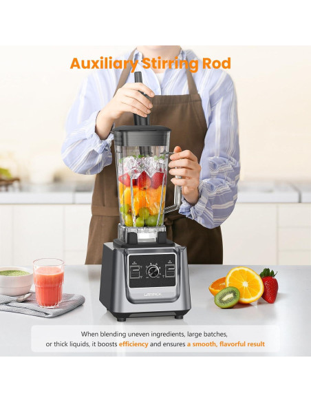 Mezclador de Encimera LAMPICK 2000W 2L con Taza 0.8L