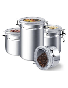 Juego de 4 Frascos de Almacenamiento Hermético ENLOY 4.83L