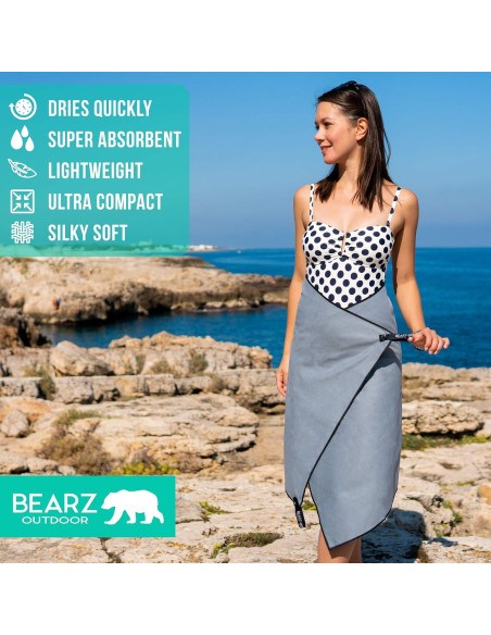 Juego de Toallas de Microfibra BEARZ Outdoor - Secado Rápido