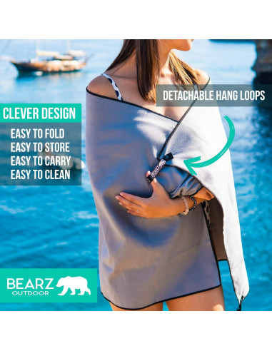 Juego de Toallas de Microfibra BEARZ Outdoor - Secado Rápido
