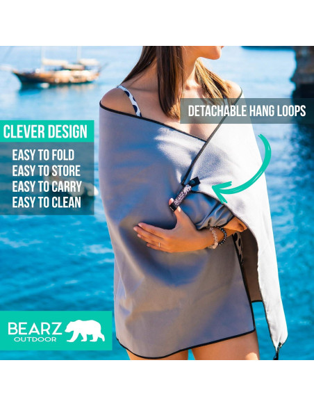 Juego de Toallas de Microfibra BEARZ Outdoor - Secado Rápido