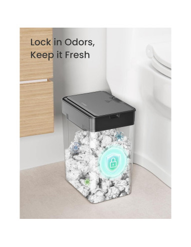 Basurero Automático 15L Cesun Negro con Sensor Infrarrojo