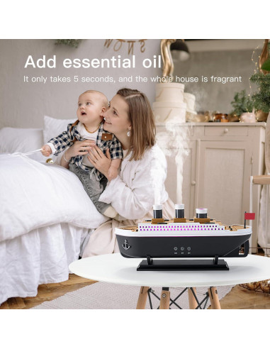 Humidificador HIROGA V75 250ml Difusor Aromaterapia Control Remoto