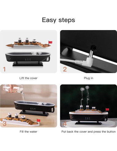 Humidificador HIROGA V75 250ml Difusor Aromaterapia Control Remoto