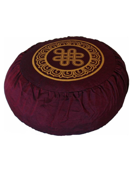 Cojín de Meditación Zafu Boon Decor Burdeos Serigrafiado Cojín de Meditación Zafu Boon Decor Burdeos Serigrafiado
