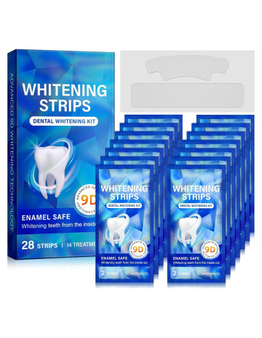 Kit de Tiras Blanqueadoras Ruduwu para Dientes Sensibles - 28 Tiras