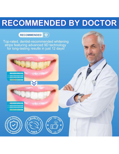 Kit de Tiras Blanqueadoras Ruduwu para Dientes Sensibles - 28 Tiras