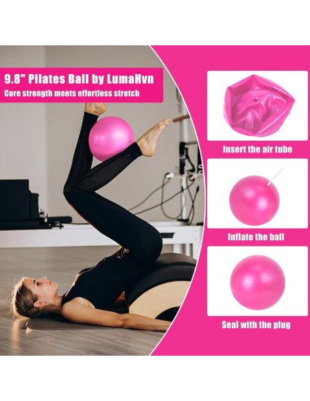 Kit Esencial de Pilates LumaHvn Rosa - Anillo, Pelota y Bandas