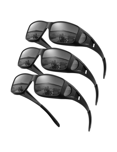 Gafas de sol polarizadas KALIYADI para hombres - UV400, diseño envolvente