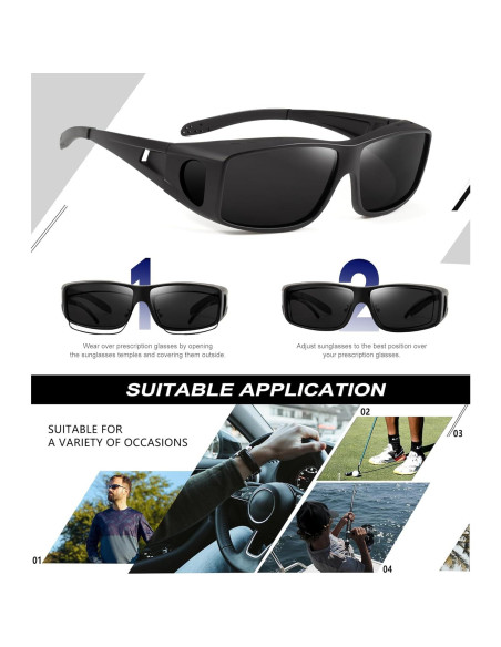 Gafas de sol polarizadas KALIYADI para hombres - UV400, diseño envolvente