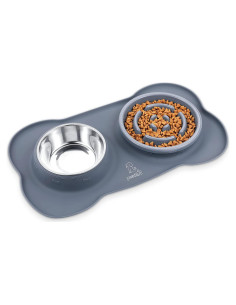 Comedero Lento Pecute para Perros y Gatos 13.5 oz Antideslizante
