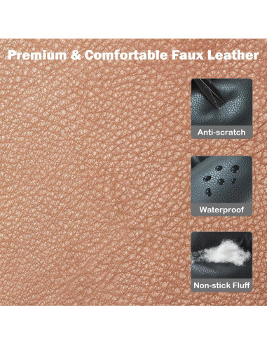 Asiento de coche para perros AOOTOOLINK 2 en 1 cuero impermeable