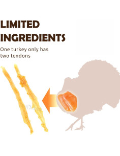 Tendones de Pavo iPaw para Perros 85g Hipoalergénico Natural 2