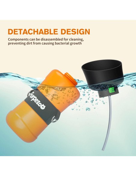 Botella de Agua para Perros Furpezoo 800ml Plegable Naranja Botella de Agua para Perros Furpezoo 800ml Plegable Naranja