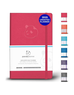 Planificador Diario Panda Clásico 2025-2026 Frambuesa