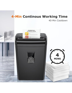 Trituradora de Papel Bonsaii C209-D Corte Cruzado 10 Hojas 2