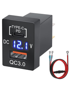 Cargador USB C Doble Puerto Cllena para Toyota 12-24V