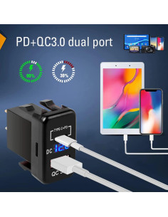 Cargador USB C Doble Puerto Cllena para Toyota 12-24V 2