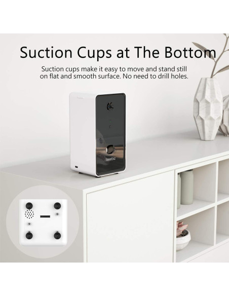 Dispensador de golosinas para mascotas Iseebiz con cámara 1080P