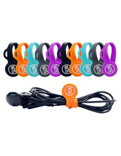 SUNFICON 10 Clips Organizadores de Cables Multicolor