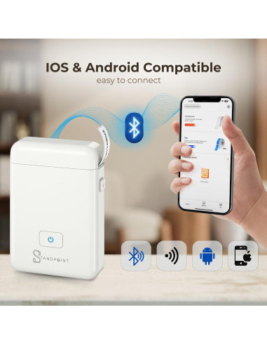 Impresora Térmica de Etiquetas HP2 Bluetooth Portátil - 203 DPI