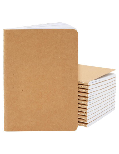 Cuadernos A6 Paper Junkie Kraft - Paquete de 12 Rayados