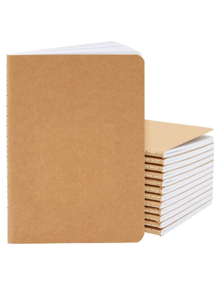 Cuadernos A6 Paper Junkie Kraft - Paquete de 12 Rayados