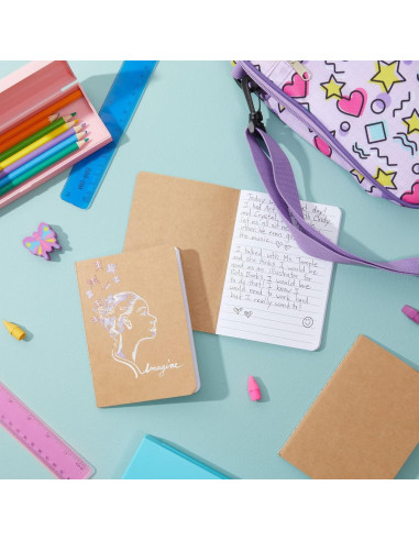 Cuadernos A6 Paper Junkie Kraft - Paquete de 12 Rayados