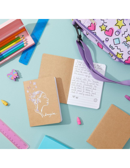 Cuadernos A6 Paper Junkie Kraft - Paquete de 12 Rayados