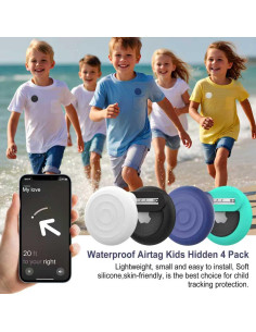 Fundas de Clip de Metal Natyos para Airtag - Paquete de 4 2