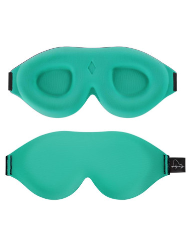 Máscara para dormir Sajakliy 3D opaca ajustable azul