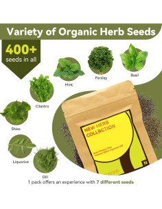 Kit de Vasos de Semillas de Hierbas Gourmet LYKOCLEAN 7 Unidades 2