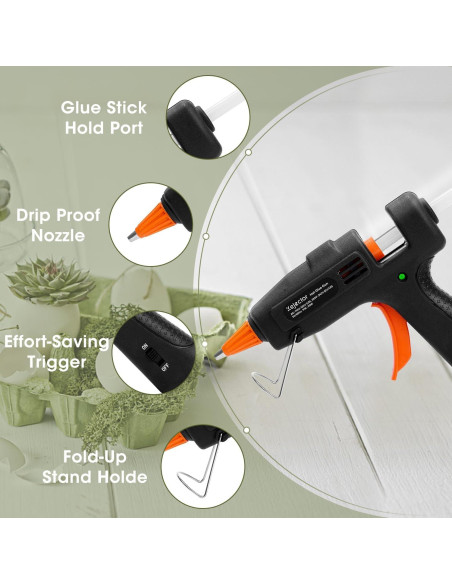 Pistola de Pegamento Mini Kejector 20W con 30 Barras 7mm