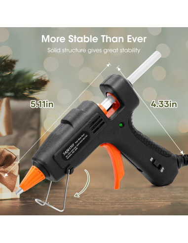 Pistola de Pegamento Mini Kejector 20W con 30 Barras 7mm