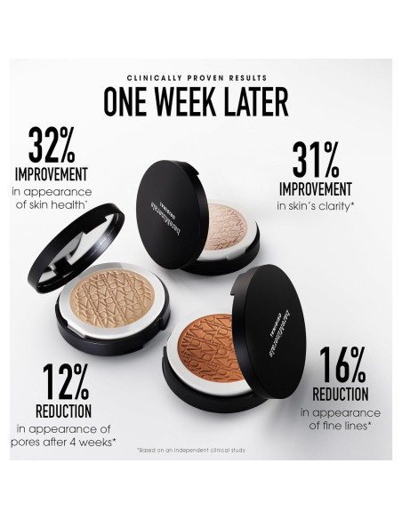 Base en Polvo Compacta bareMinerals SPF 15 - Vegana, Luminoso