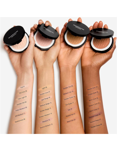 Base en Polvo Compacta bareMinerals SPF 15 - Vegana, Luminoso