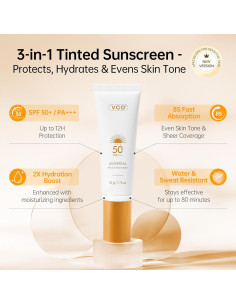Protector Solar Tinteado VGO SPF 50 Hidratante 50g 2