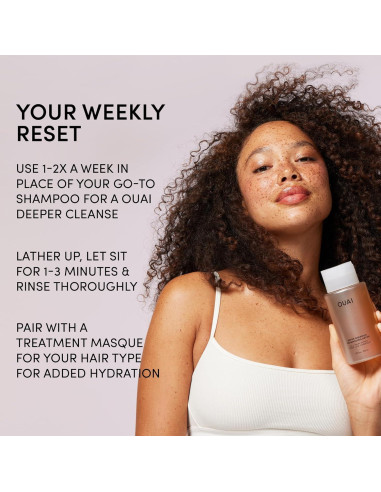 Champú Detox OUAI 85 g - Aclarador con Vinagre de Sidra