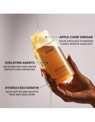 Champú Detox OUAI 85 g - Aclarador con Vinagre de Sidra