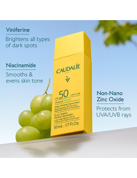 Protector Solar Mineral Caudalie Vinosun SPF50 50 mL