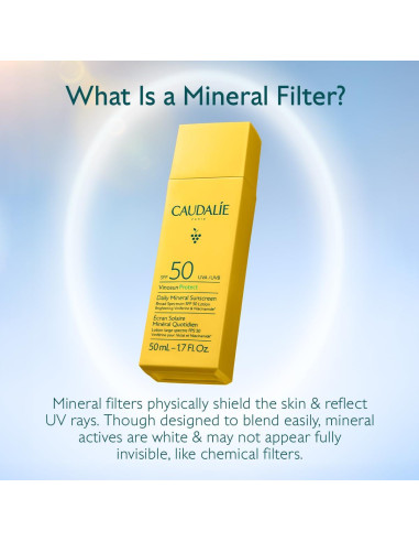 Protector Solar Mineral Caudalie Vinosun SPF50 50 mL
