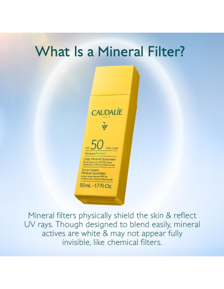 Protector Solar Mineral Caudalie Vinosun SPF50 50 mL