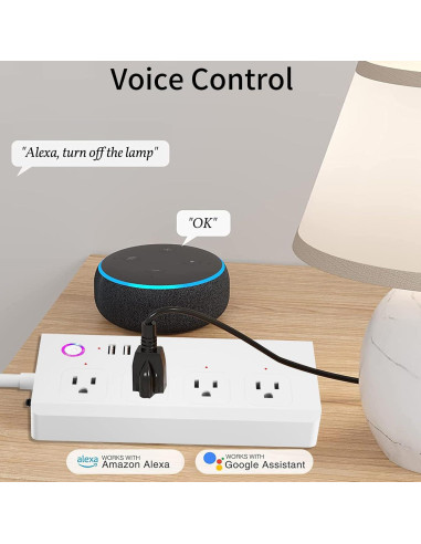 Tira de Energía Inteligente UseeLink WiFi 4 AC 3 USB 20W