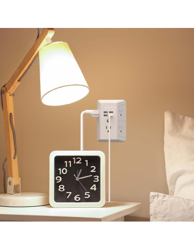 Protector de Sobretensión POWERIVER HR-519A 5 Salidas y 4 USB