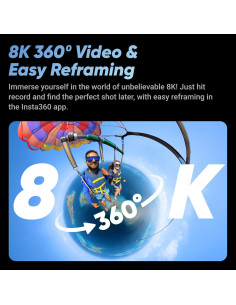 Cámara de Acción 360 Insta360 X4 Paquete Motocicleta 8K 2