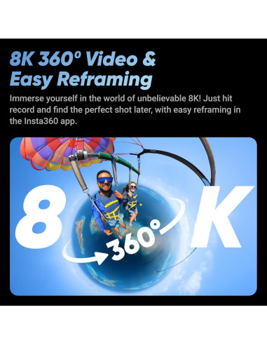 Cámara de Acción 360 Insta360 X4 Paquete Motocicleta 8K