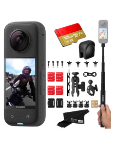 Cámara de acción 360 Insta360 X3 48MP 5.7K HDR con accesorios
