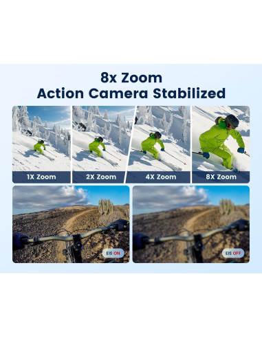 Cámara de acción 4K Camlance con tarjeta 64GB y EIS