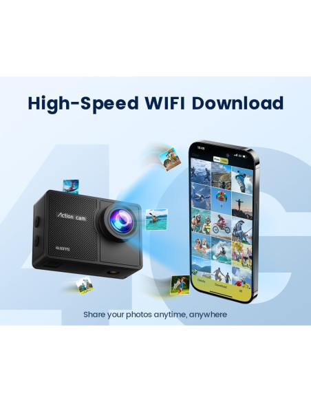 Cámara de acción 4K Camlance con tarjeta 64GB y EIS Cámara de acción 4K Camlance con tarjeta 64GB y EIS