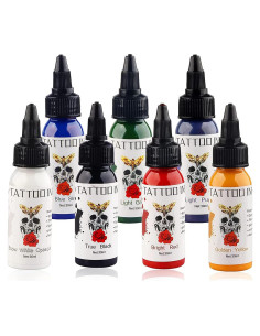 Set de Tintas para Tatuajes Tuffking 7 Colores 30ml